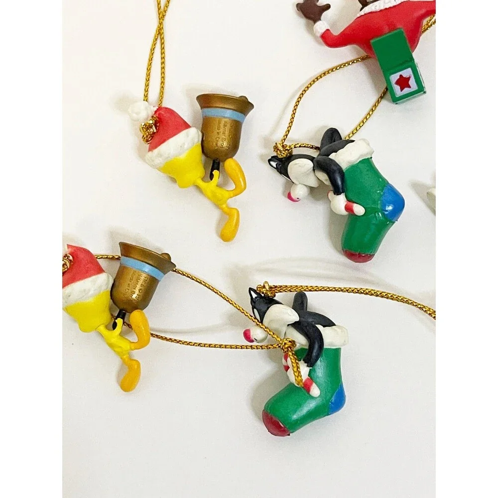 Warner Bros Looney Tunes Mini Christmas Ornament Lot 10 Tweety Sylvester Bugs